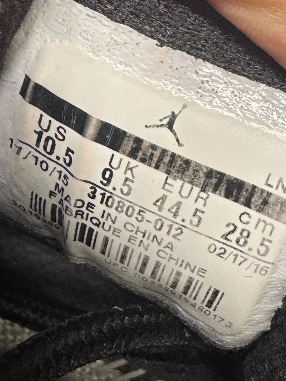 Nike Air Jordan 10 Retro NYC Sneakers 2016 Size 10.5 New York Streetwear Black